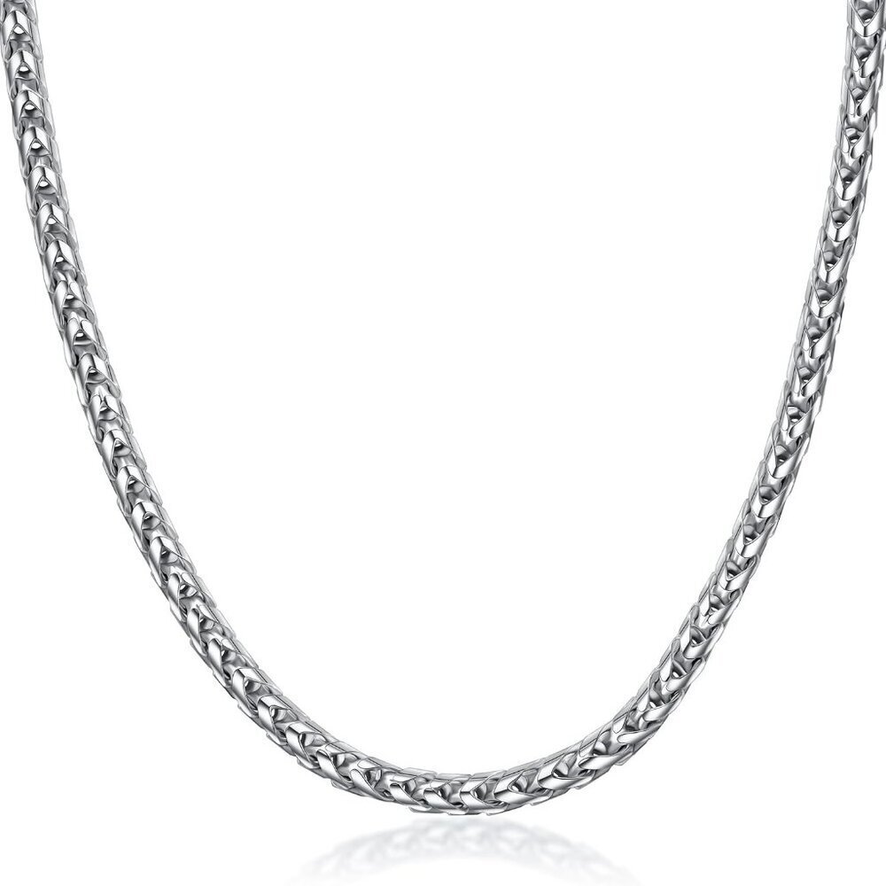 Sterling Silver Franco Chain Necklace 20 Inches 2.5MM Box Link Unisex